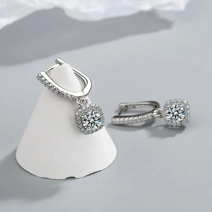 2CT Moissanite Huggie Hoop Earring-3