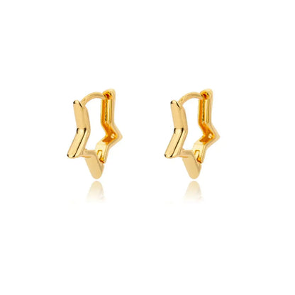 Minimalist Star Hoop Earrings for Everyday Elegance-11