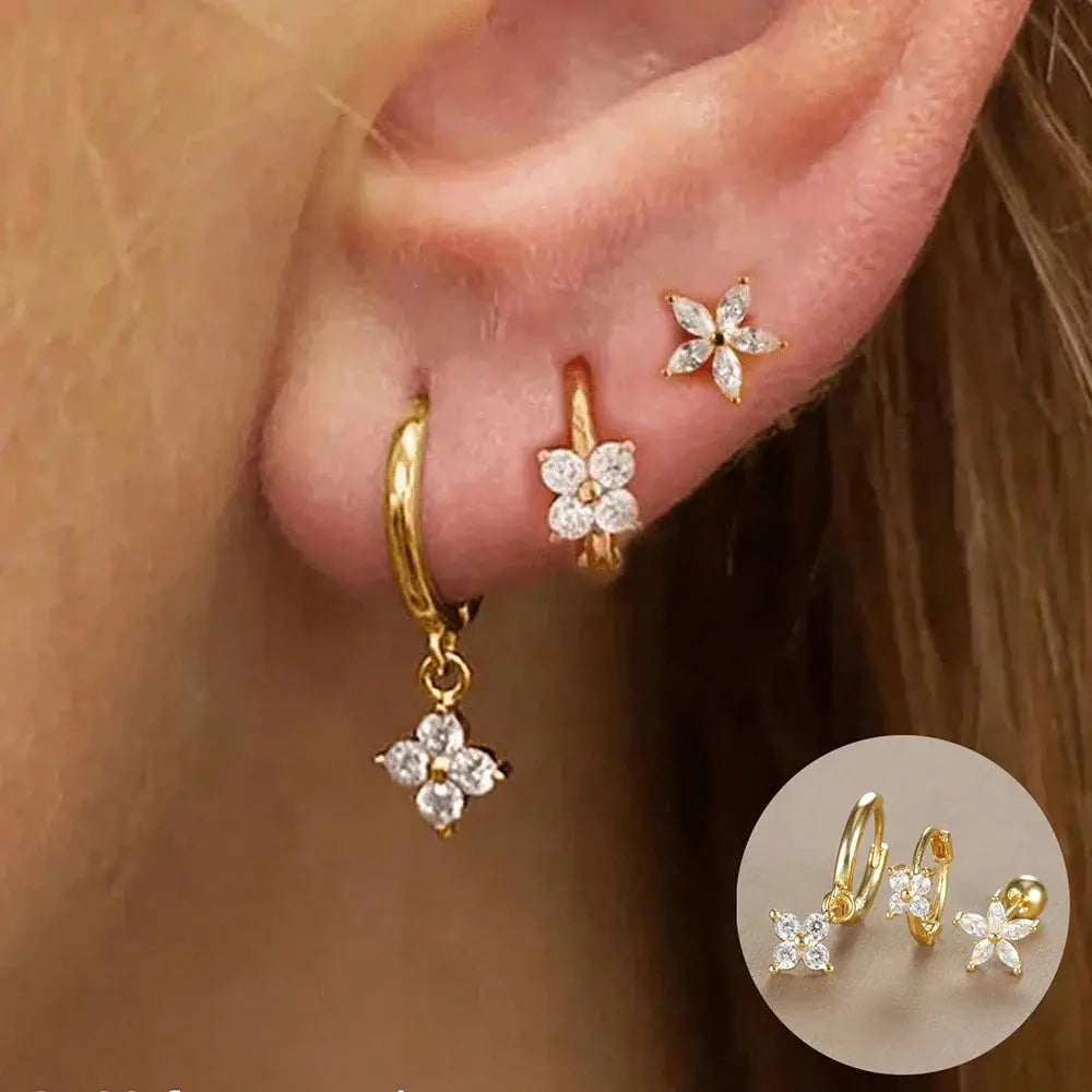 3PCS Crown Stud Earring Set for Women-22