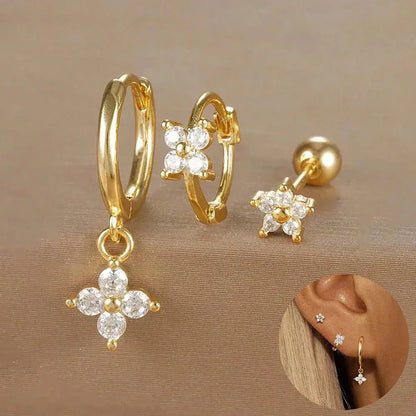 3PCS Crown Stud Earring Set for Women-23