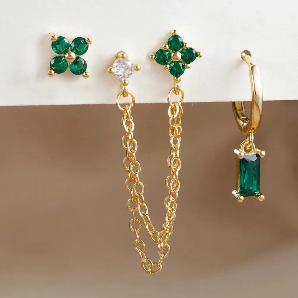 Zodiac Birthstone Earrings Set for Everyday Celestial Style-4