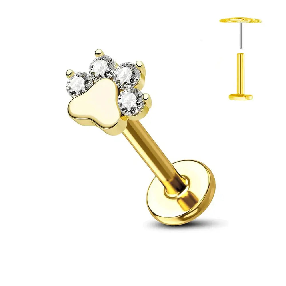 Titanium Flower Stud Piercing Earring-24