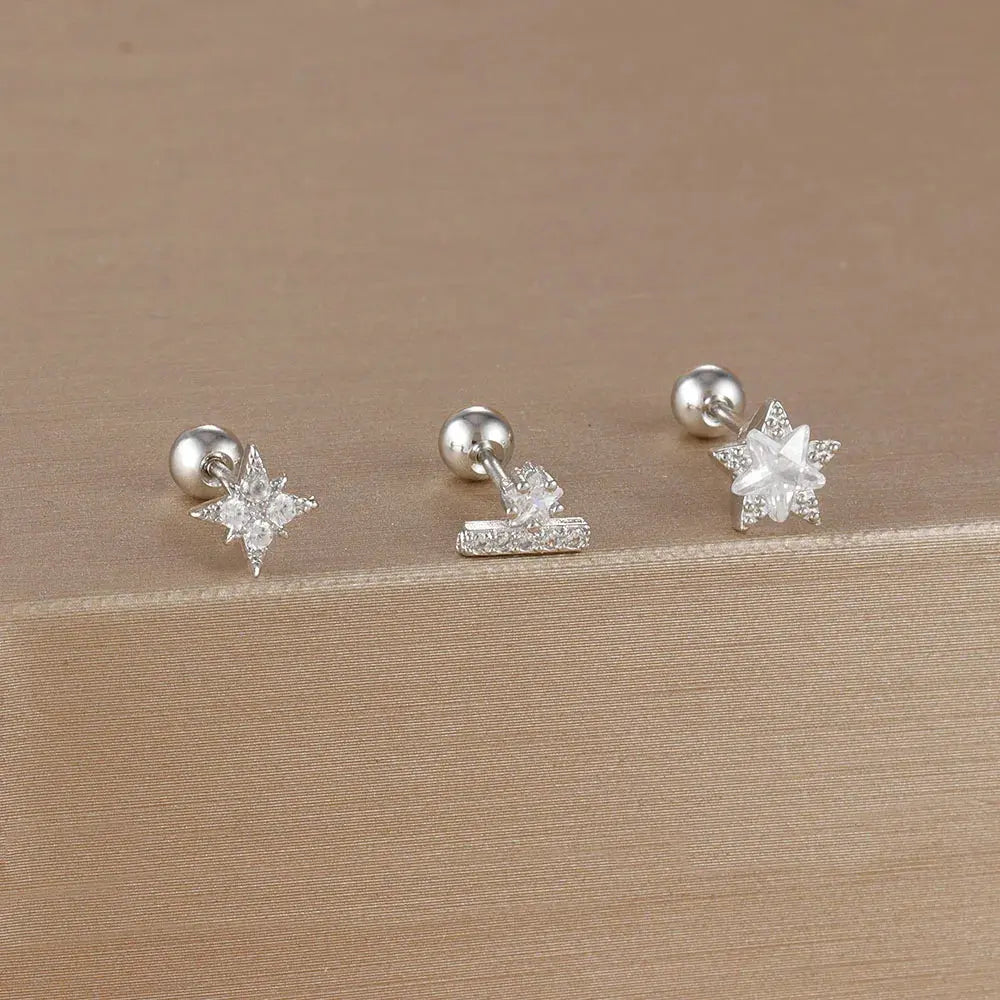 3PCS Crown Stud Earring Set for Women-10