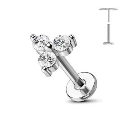 Titanium Flower Stud Piercing Earring-5