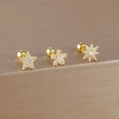 3PCS Crown Stud Earring Set for Women-17