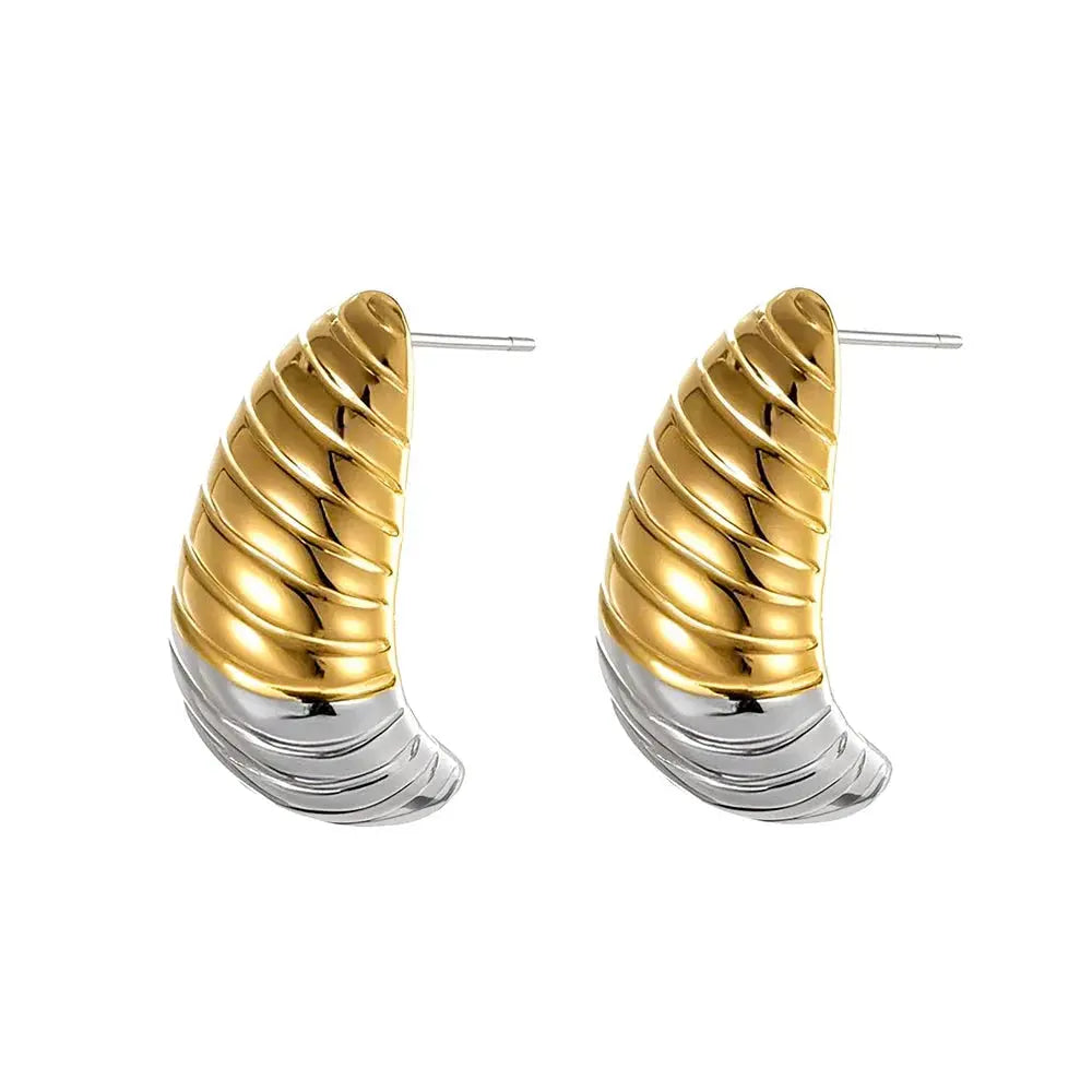 Hypoallergenic Geometric Stud Earrings for Women-6