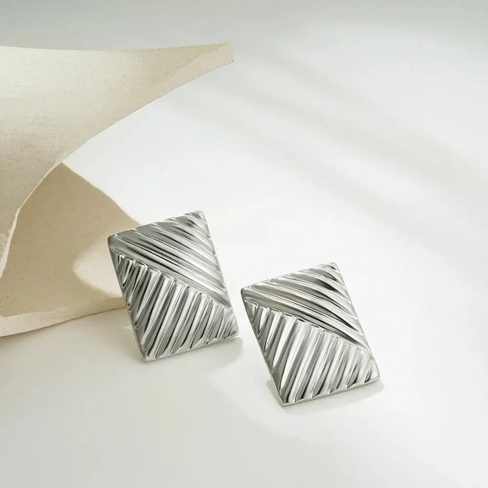 Three-Layer Textured Knot Earrings for Women-17