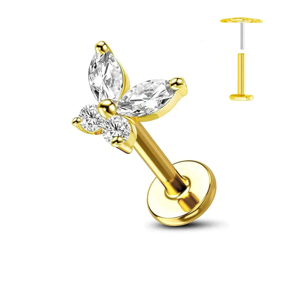 Titanium Flower Stud Piercing Earring-26