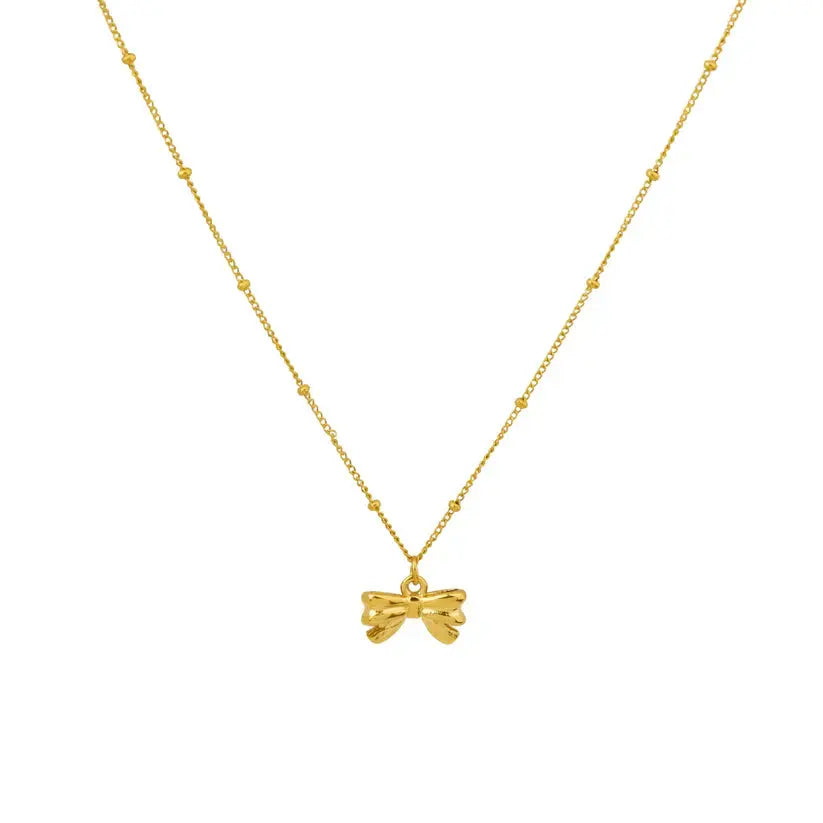 Dainty Bow Pendant Necklace - Sori Style-0