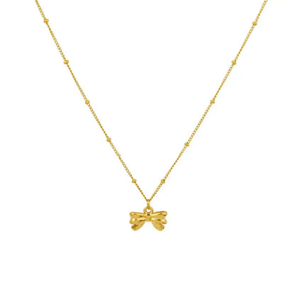 Dainty Bow Pendant Necklace - Sori Style-0