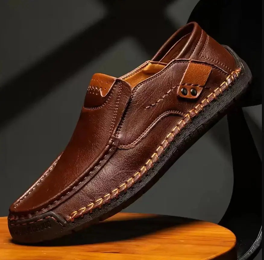 anti skid brown semi formal shoes 34608