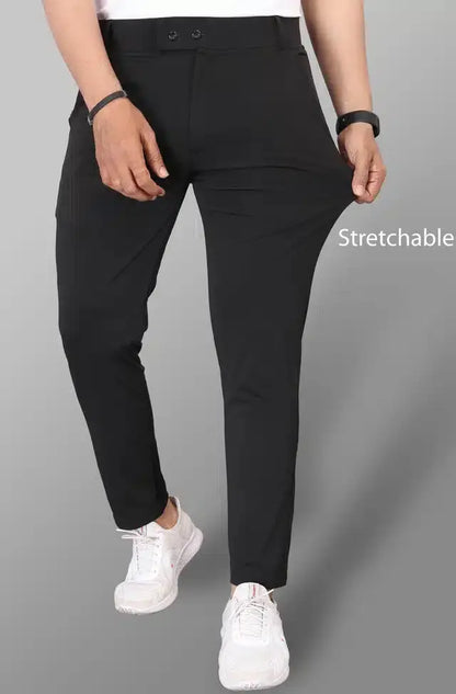 Lycra Blend Trouser for Men (Black, 28) 13279