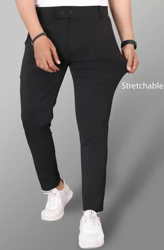Lycra Blend Trouser for Men (Black, 28) 13279