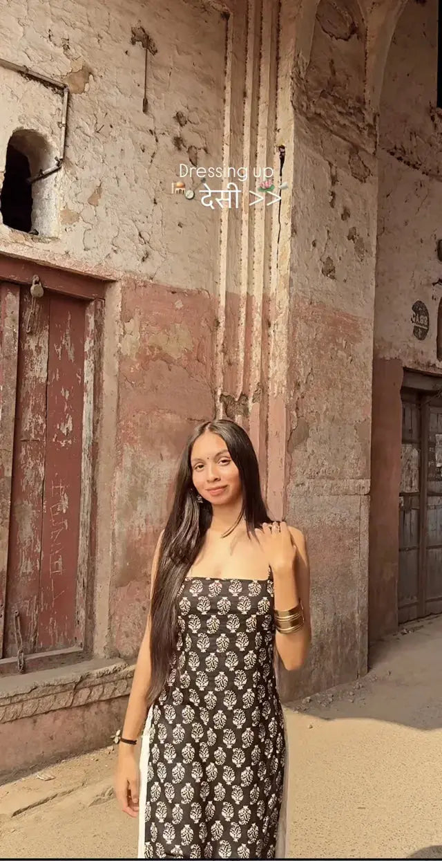Women's Printed Straight Sleeveless Kurta 13374