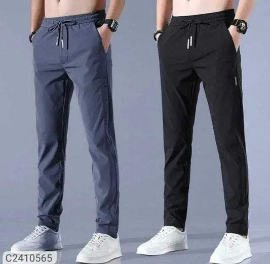 DM Buy1 Get 1 FreeðŸ’¥ðŸ¤©PREMIUM MEN'S HIGH STRETCH SKINNY LYCRA PANTS(Black & Gray) 25585