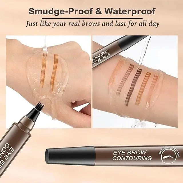 Waterproof Microblading Eyebrow Pencil with a Micro-Fork Tip Applicator Pack of 2 18279