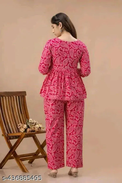 Women's Printed Co-Ord Set, Co-Ord Sets For Girls and Women 13374