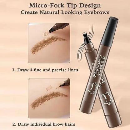 Waterproof Microblading Eyebrow Pencil with a Micro-Fork Tip Applicator Pack of 2 18279