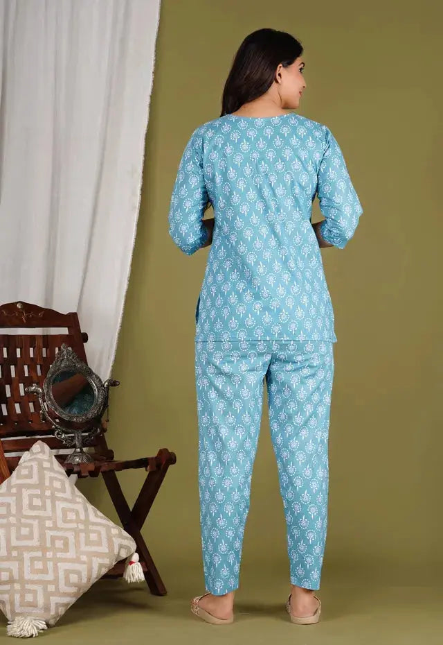 Trendy Stylish Floral Print co-ord set for girls and women 13374