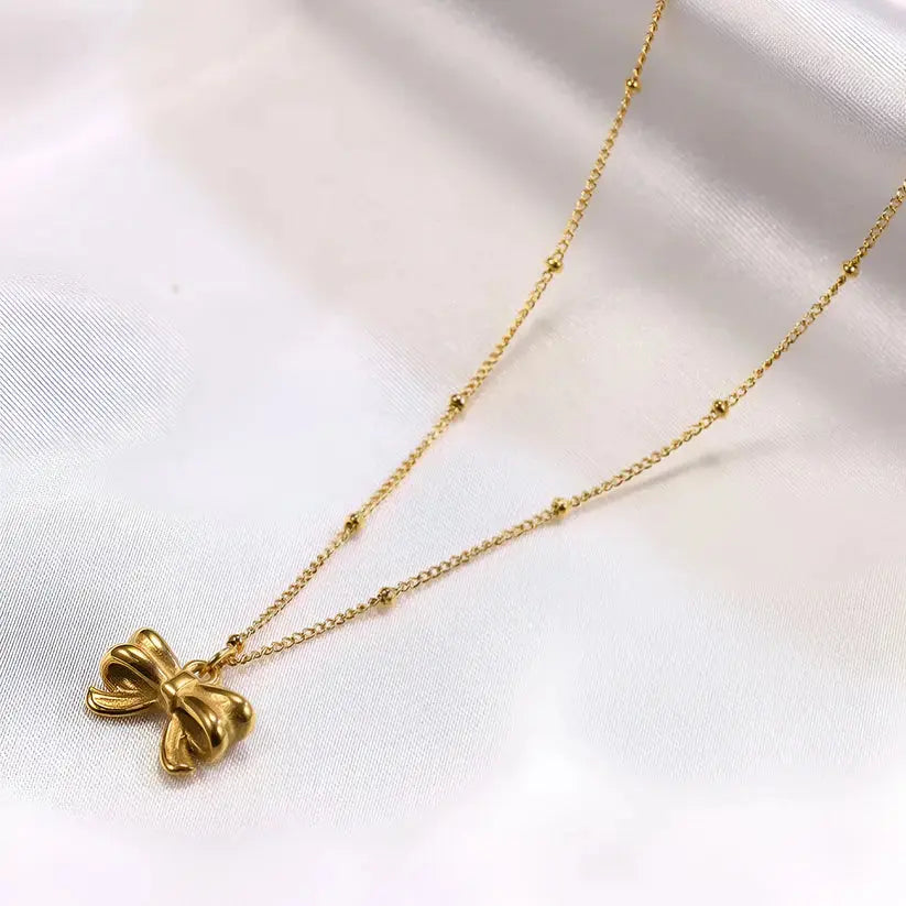 Dainty Bow Pendant Necklace - Sori Style-3