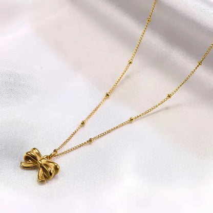 Dainty Bow Pendant Necklace - Sori Style-3