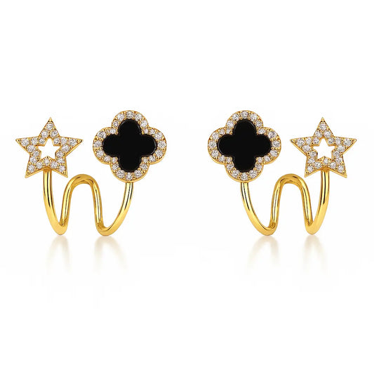 Four-Leaf Clover Earrings - Sori Style-0