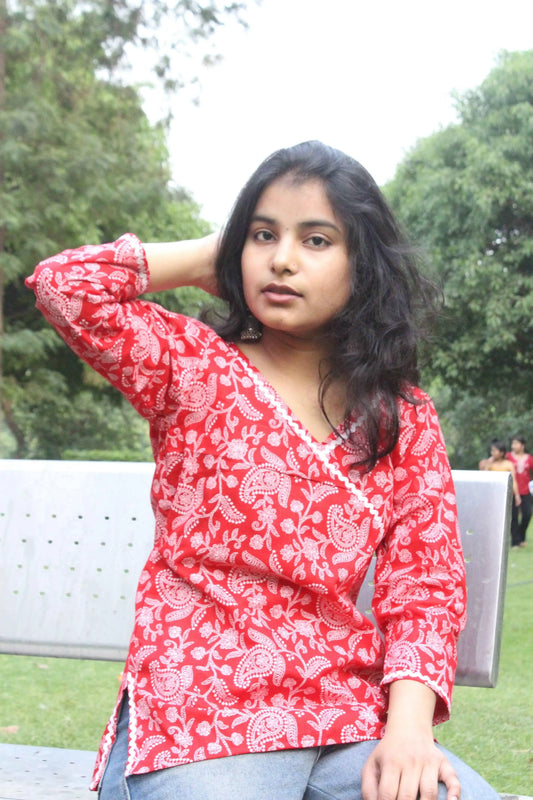 Scarlet Paisley Charm Kurti-0