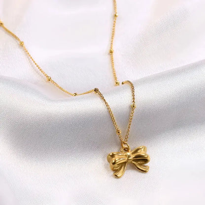 Dainty Bow Pendant Necklace - Sori Style-4