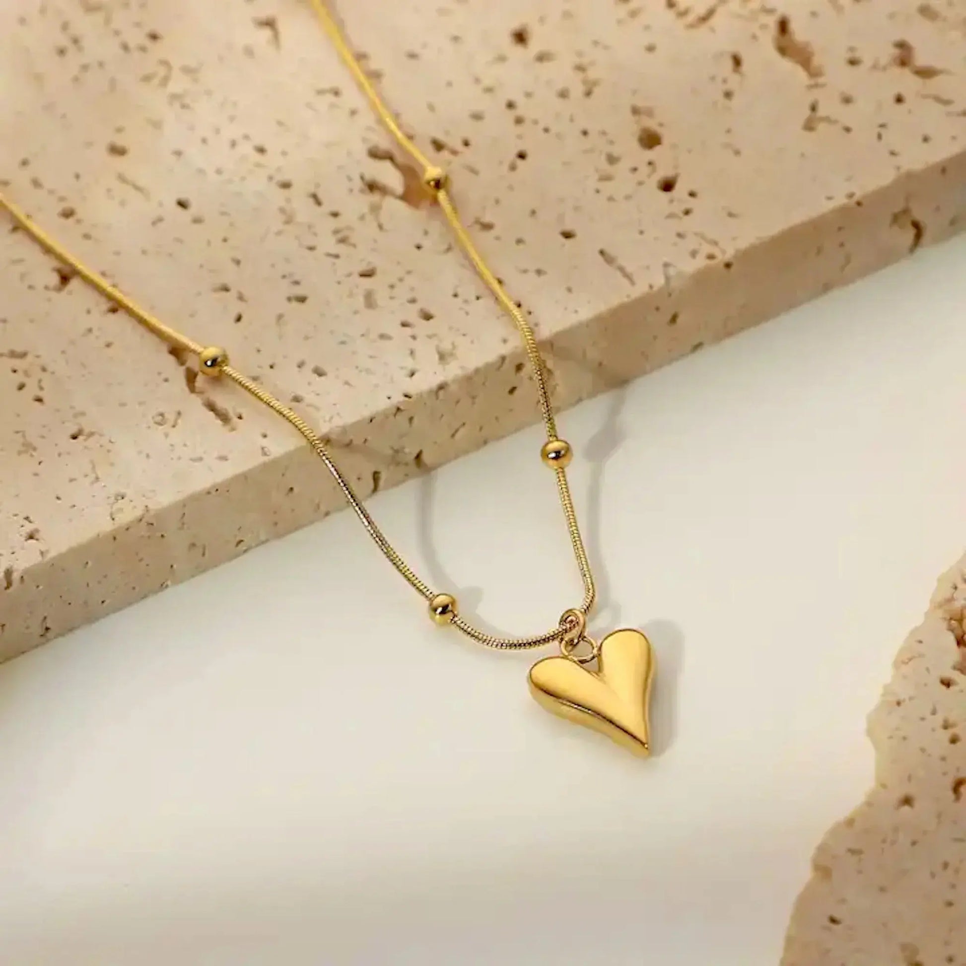 Heart Ball Pendant Necklace Dainty Love Charm Jewelry Gift-1