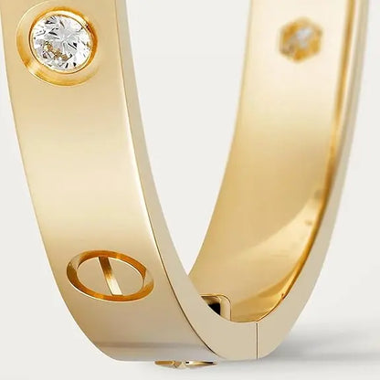 Elegant Diamond Screw Bangle Bracelet-4