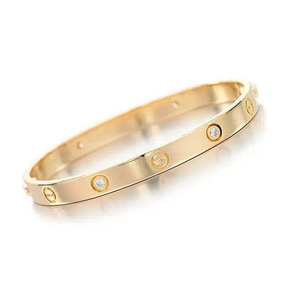 Elegant Diamond Screw Bangle Bracelet-1