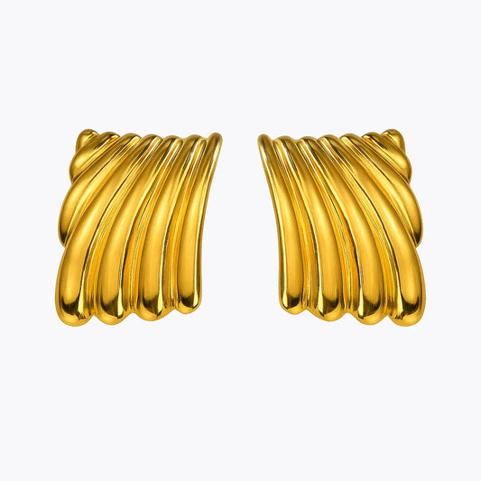 Wave Statement Earrings-Bold & Elegant-0