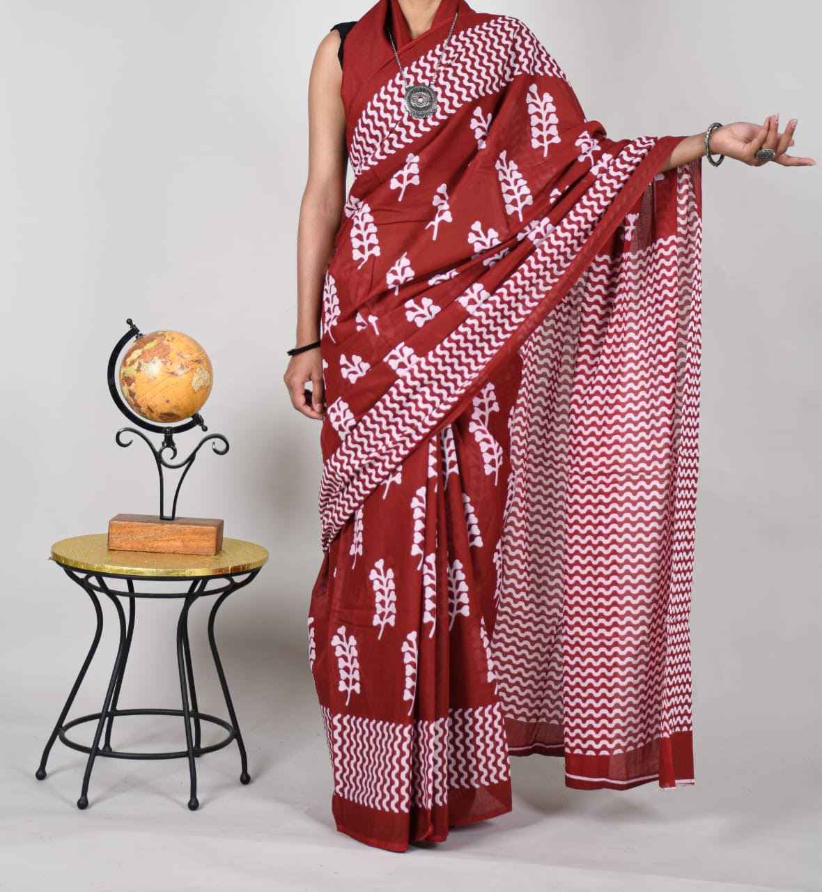 Sayam Echo Mulmul Cotton Saree-1