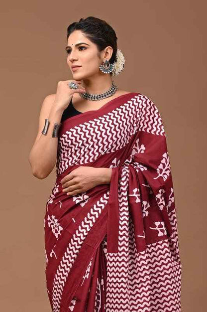 Sayam Echo Mulmul Cotton Saree-2
