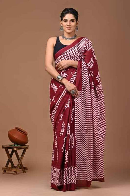 Sayam Echo Mulmul Cotton Saree-0