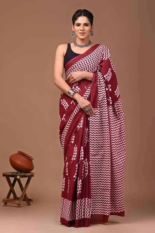 Sayam Echo Mulmul Cotton Saree-0